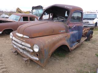1950 Dodge Fargo Cab And Chassis C/w Inline 6-Cyl. SN 471220478 *Note: Parts Only* **Located Offsite at 21220-107 Avenue NW, Edmonton, For More Information Contact Richard at 780-222-8309**