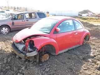 1998 Volkswagen Beetle C/w 2.0L, 5-Spd Manual. VIN 3VWBB61C5WM031262 *Note: Parts Only* **Located Offsite at 21220-107 Avenue NW, Edmonton, For More Information Contact Richard at 780-222-8309**