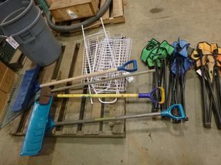 Qty of Misc. Items Includes Shovels, Rakes, Lawn Chairs and (2) Garbage Cans