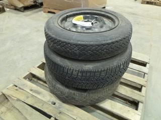 (1) Firestone T135/80D14 Tire, (1) Motomaster P195/70R14 Tire, (1) Armstrong P195/75R14 Tire