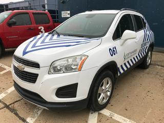 2014 Chevrolet Trax LT, AWD, 1.4L Turbo, Showing 91,660km, VIN: 3GNCJREB4EL128848 *NOTE: Buyer Responsible For Loadout, Identifying Decals Will Be Removed By Consignor Before Item Loadout* **LOCATED OFFSITE @ Fort McMurray Airport, 547 Snow Eagle Drive, Fort McMurray, AB Call Chris For Info @ 587-340-9961**