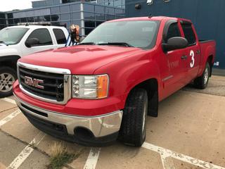 2009 GMC Sierra 1500 4x4, Crew Cab, 4.8L Gas, Showing 47,527km, VIN: 3GTEK13C09G121700 *NOTE: Buyer Responsible For Loadout, Identifying Decals Will Be Removed By Consignor Before Item Loadout* **LOCATED OFFSITE @ Fort McMurray Airport, 547 Snow Eagle Drive, Fort McMurray, AB Call Chris For Info @ 587-340-9961**