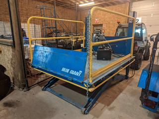 Blue Giant Shop Lift, Model: 63172X96, S/N: 378384-01 72in x 96in Platform, *Note: Buyer Responsible For Loadout* **LOCATED OFFSITE @ Fort McMurray Airport, 547 Snow Eagle Drive, Fort McMurray, AB Call Chris For Info @ 587-340-9961**