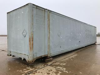 53ft Seacan Without Contents *NOTE: Buyer Responsible For Loadout, Two Holes On One Side* **LOCATED OFFSITE @ Fort McMurray Airport, 547 Snow Eagle Drive, Fort McMurray, AB Call Chris For Info @ 587-340-9961**