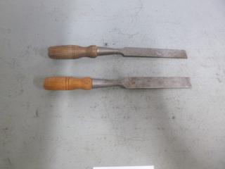 Chisels, (2) Approx 13.5in., Blade 6.5in.