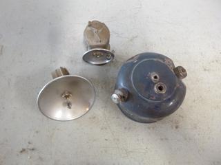 (2) Kerosene Lights W/ (1) Coleman Vintage Lamp Base