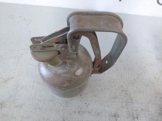 (1) Just-Rite Antique Gas Can, No. 16818, (1) Kayes Oil Can