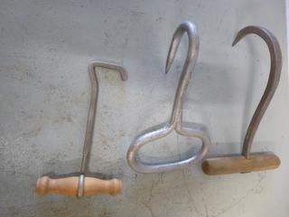 (3) Bale/Hay Hooks