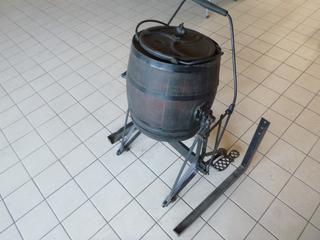 Large Butter Churn w/ Wall Mount Brackets, Approx. 36 In. (H)