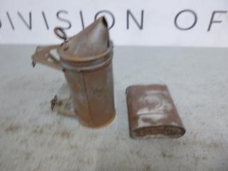 (1) Testrite Tobacco Tin W/ Sliding Lid, (1) Smoker W/ Missing Handle