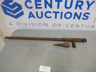 (1) Water Spigot, (1) Tapered Wooden Screw Plug