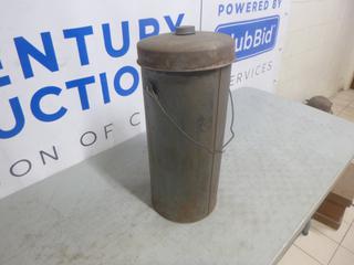 Metal Pail, Approx. 20 In. X 9 In.