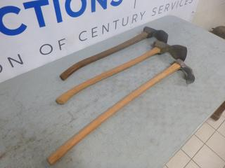 (3) Adze Axes, From 27in. To 32in.