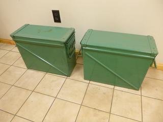 (2) Metal Ammo Boxes, Approx. 18 In. X 8 In. X 15 In.