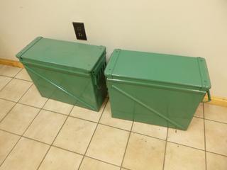 (2) Metal Ammo Boxes, Approx. 18 In. X 8 In. X 15 In.