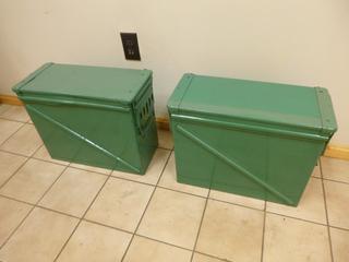 (2) Metal Ammo Boxes, Approx. 18 In. X 8 In. X 15 In.