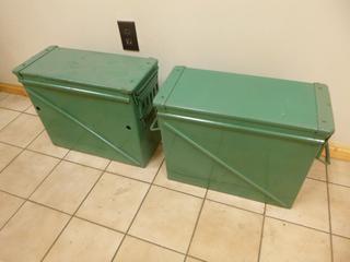 (2) Metal Ammo Boxes, Approx. 18 In. X 8 In. X 15 In.