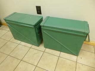 (2) Metal Ammo Boxes, Approx. 18 In. X 8 In. X 15 In.