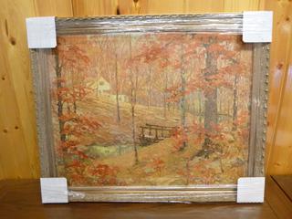 Serene Valley, Artist: Eugene Luburd (Est), Medium: Open Edition Print On Paper, 31in. X 26in., Appraised @ $50
