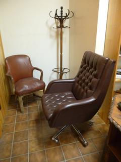 (1) Rolling Chair, (1) Chair, (1) Coat Hanger *Note: Item Located Upstairs, Buyer Responsible For Loadout*
