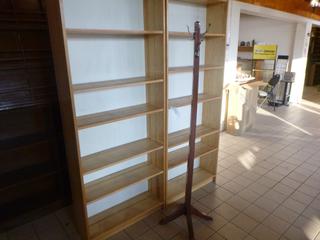 6-Shelf Bookshelf, Approx 32in. X 11in. X 80in., W/ Coat Hanger *Note: Buyer Responsible For Loadout*