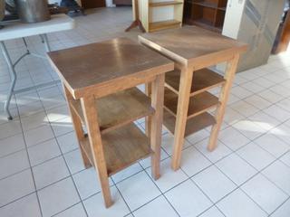 (2) End Tables, Approx 16in. X 16in. X 31in.
