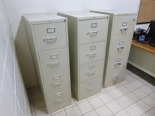 (3) 4-Drawer Filing Cabinets