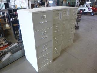 (4) 4-Drawer Filing Cabinets
