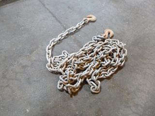 1/2 In. Chain w/ Hooks, Approx. 25 Ft. Long