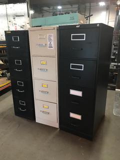 (3) 4-Drawer Filing Cabinets