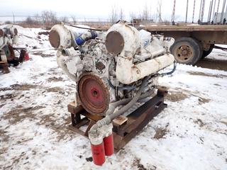 Detroit Diesel 12V92 Diesel Engine c/w Skid *Note: Working Condition Unknown* (PL#0401)