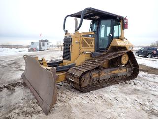 2012 Caterpillar D6N LGP Crawler Tractor c/w 6-Way Dozer, C6.6 Acert Diesel Engine, Sweeps, Cab, A/C, 34 In. SBG Pads W/Ice Lugs, Carco 50BPS Winch, Showing 14,245 Hrs, SN C8N04C22 *Note: Winch Fault Service Code* 