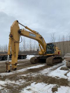 2006 John Deere 450C LC Excavator c/w John Deere 2240, 316 HP, Cab, A/C, Joystick, Aux-Hyd, TBG, 35 1/2 In. Tracks, H-Link, Showing 15,296 Hrs, SN FF450CX091889 **Located Offsite at 22703 112 Ave NW, Edmonton, AB, For More Information Contact Connor at 780-218-4493**