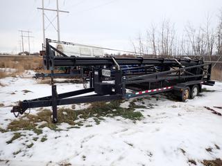 2001 Bluestar Welding 6-60-5132 T/A Flare Stack Trailer c/w 2 5/16 Hitch, 12V Hyd. Lift Dyna Jack, 60 Ft. x 6 In., Stabilizers, Storage Cages, SN BSPFS-05, #PFS608 **Located Offsite Near Clyde, AB, For More Information Contact Chris 587-340-9961**