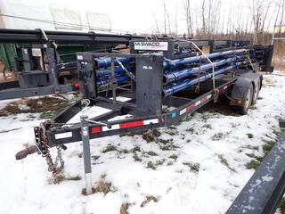 T/A Flare Line Trailer c/w 2 5/16 Hitch, Various Length Flanged Pipe **Located Offsite Near Clyde, AB, For More Information Contact Chris 587-340-9961**