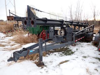 2002 Bluestar Welding 6-60-6323 T/A Flare Stack Trailer c/w 2 5/16 Hitch, 60 Ft. x 6 In., Stabilizers, Storage Cages, 12V Hyd. Lift Dyna Jack, Spare Wheel, 235/75R15 Tires, CVIP 06/2018, SN BSPFS-12, #PFS609,  **Located Offsite Near Clyde, AB, For More Information Contact Chris 587-340-9961** 