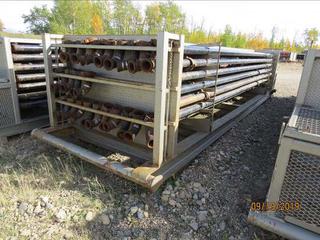 PS206-01 20' Joints of 3"206 2000PSI Pipe, 23 - 3"206 2000PSI 90 degree Elbows
Skid Dimensions - 24 Ft. x 6 Ft. x 5 Ft.,  **Located Offsite Near Grande Prairie, AB, For More Information Contact Keith at 403-512-2504**