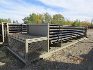 PS206-03 20'Joints of 3"206 2000PSI Pipe, 23 - 3"206 2000PSI 90 degree Elbows
Skid Dimensions - 24 Ft. x 6 Ft. x 5 Ft.  **Located Offsite Near Grande Prairie, AB, For More Information Contact Keith at 403-512-2504**