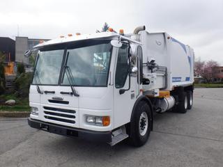 2004 Freightliner Condor Garbage Truck c/w 8.3L, L6 6-Cylinder Cummins, A/T, 6X4, RH Drive, Air Brakes, Showing 338,155 Kms, BC CVIP 09/2022, VIN 1FVHCFCYX4RM77877 **Located Offsite In Burnaby, BC, Contact Chris For More Info @ 587-340-9961**