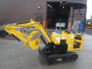 Unused 2021 Cael 1t Mini Excavator c/w 420 CC, 2-Cylinder Gas, 13.5 Hp, Thumb On Arm, Clean Up Plow Blade, 1 Hrs As Per Consignor, SN SLP21056173 **Located Offsite In Burnaby, BC, Contact Chris For More Info @ 587-340-9961**