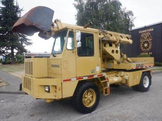 2000 Gradall G3WD 2WD Hydraulic Excavator c/w Cummins 6BT5 Turbo Diesel, 4 Cycle/Inline 6 Cylinder Engine, 160 HP, Mechanical Governor, Funk 2000 6-Speed Automatic Full Powershift Transmission, Power Steering, Travel Speed Approx. 50 Mph, 33,000 Lbs, Showing 2,125 Hrs, BC CVIP 07/2023, SN G03263 **Located Offsite In Burnaby, BC, Contact Chris For More Info @ 587-340-9961**