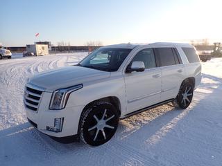 2015 Cadillac Escalade Premium 4X4 SUV c/w 6.2L V8, A/T, A/C, Fully Loaded, Leather, Sunroof, Bose Sound System, Birds Eye View System, 285/45R22 Tires, Front Axle 1,633 KG, Rear Axle 1,905 KG, Showing 171,022 Kms, VIN 1GYS4NKJ8FR606712