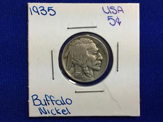 1935 USA Buffalo Nickel.