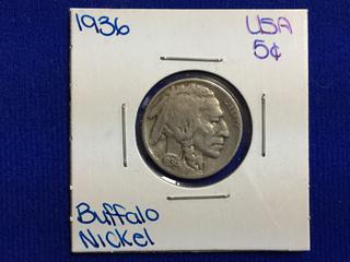 1936 USA Buffalo Nickel.