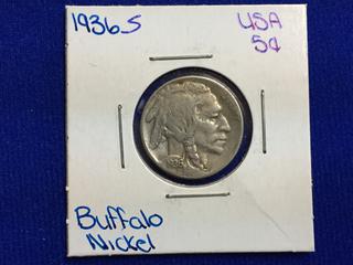 1936 USA Buffalo Nickel.