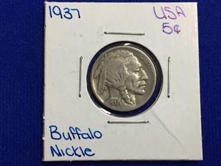 1937 USA Buffalo Nickel.