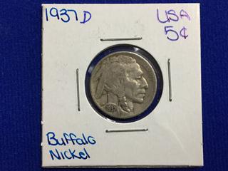 1937 USA Buffalo Nickel.