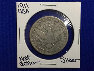 1911 USA Silver Half Dollar.