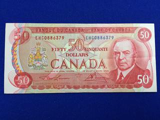 1975 Canada Fifty Dollar Bank Note, S/N EHC0886379.