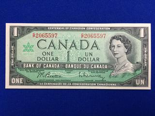 1967 Canada One Dollar Bank Note, S/N GP2065597.